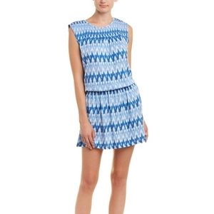 Soft Joie Dress Kurumi Ikat Blue Blouson Boho Spring Patterned Vacation Summer